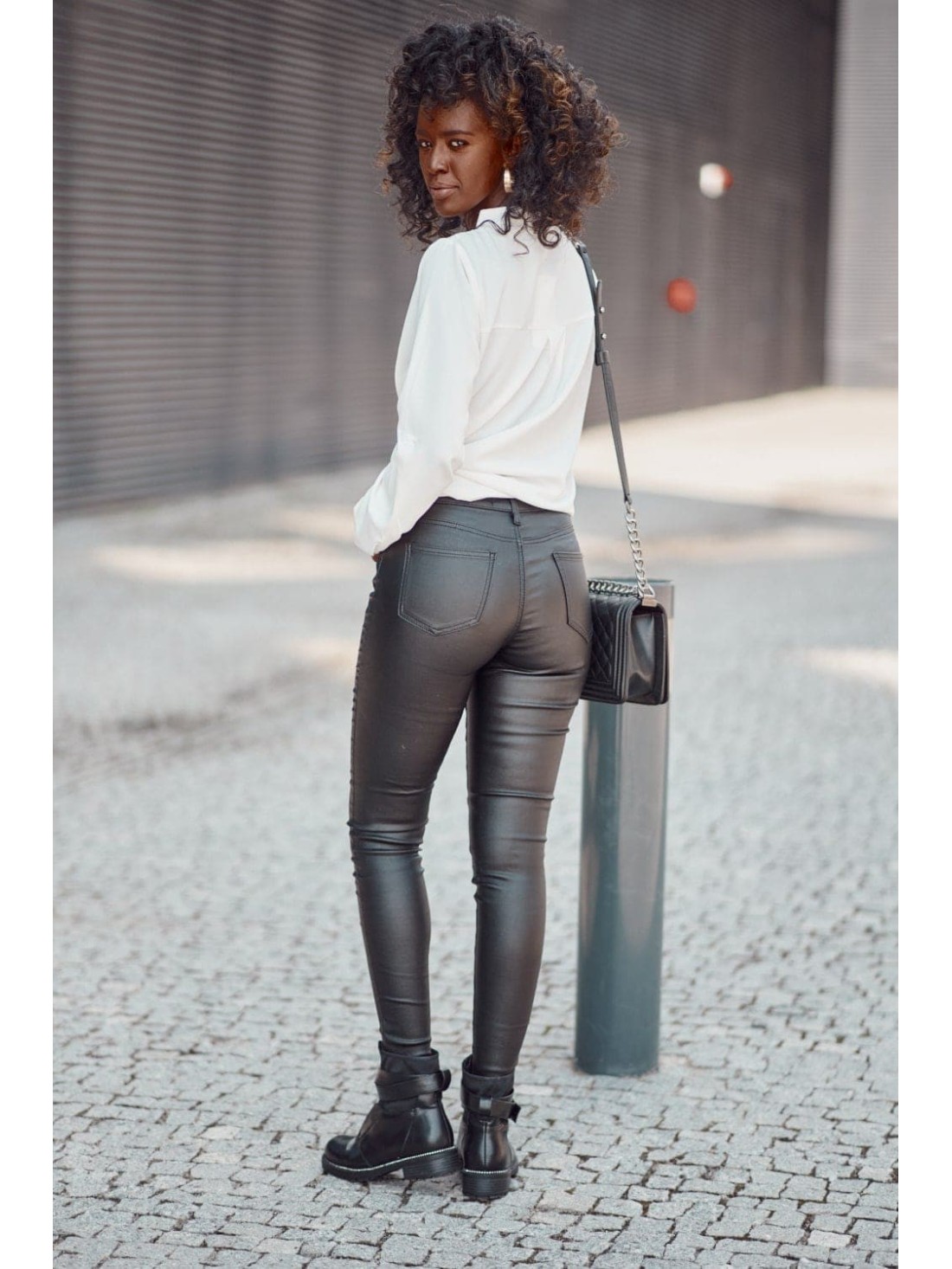 Black eco leather pants 23280 - Online store - Boutique